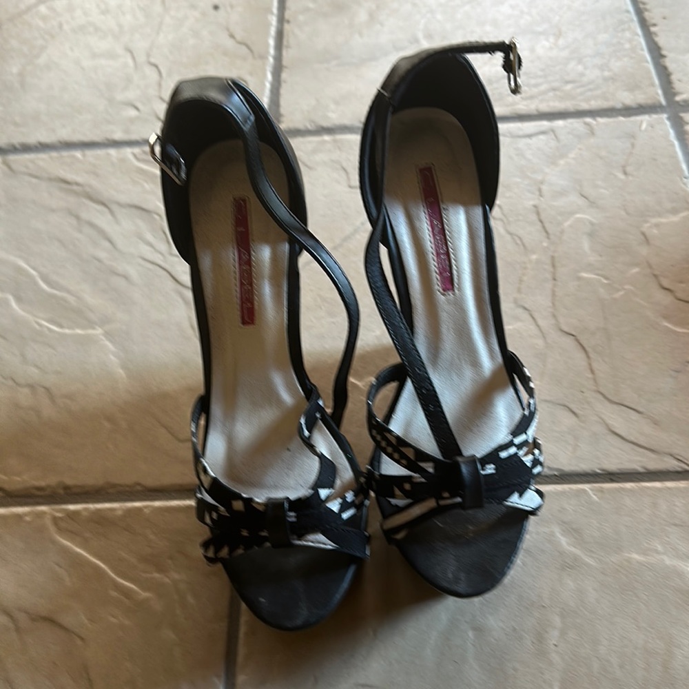 C. Label geometric black and white wedges